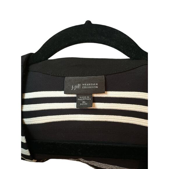 J. Jill Women's Open Front Stripe 3/4 Sleeve Stretch Cardigan Sweater Size PXL - Picture 7 of 8